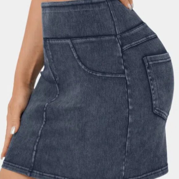 Halara 2 magic high waisted denim skirts NWT - Picture 10 of 10